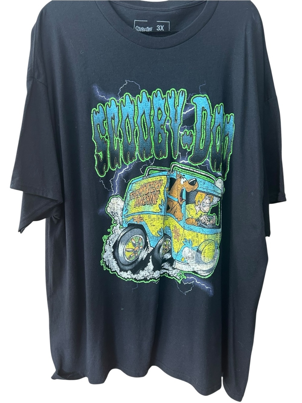 Vintage Inspired Scooby-Doo Mystery Machine Graphic Tee - Black 3XL